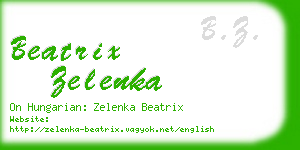 beatrix zelenka business card